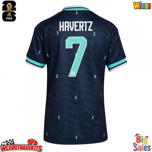 Germany Kai Havertz #7 Replica Away Stadium Shirt for Women World Cup 2026 Short Sleeve
